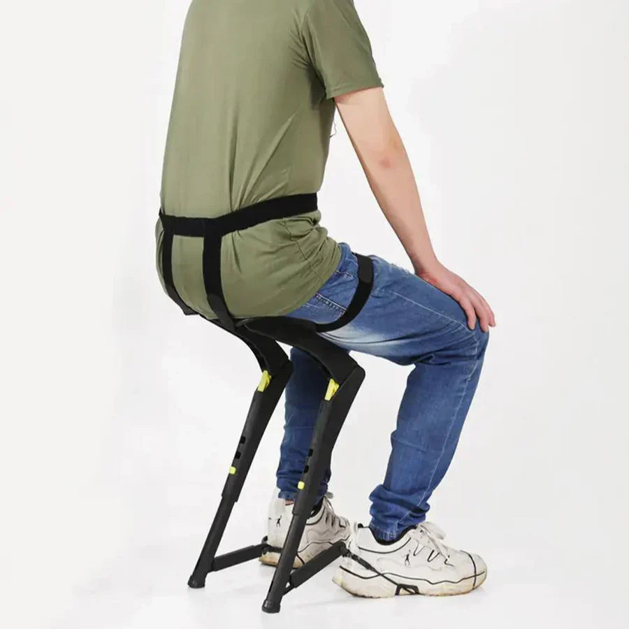 Silla plegable portátil con exoesqueleto portátil para actividades deportivas
