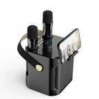 Altavoz Bluetooth para karaoke | Sonido envolvente 360°, micrófonos duales y portátil para fiestas y reuniones al aire libre