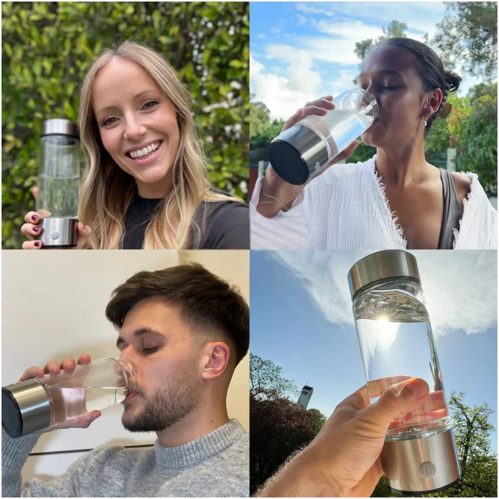 Wasserstoff-Wasserflasche | Cargador USB, dispositivos energizantes y perfecto para dieta, hidratación y bienestar.