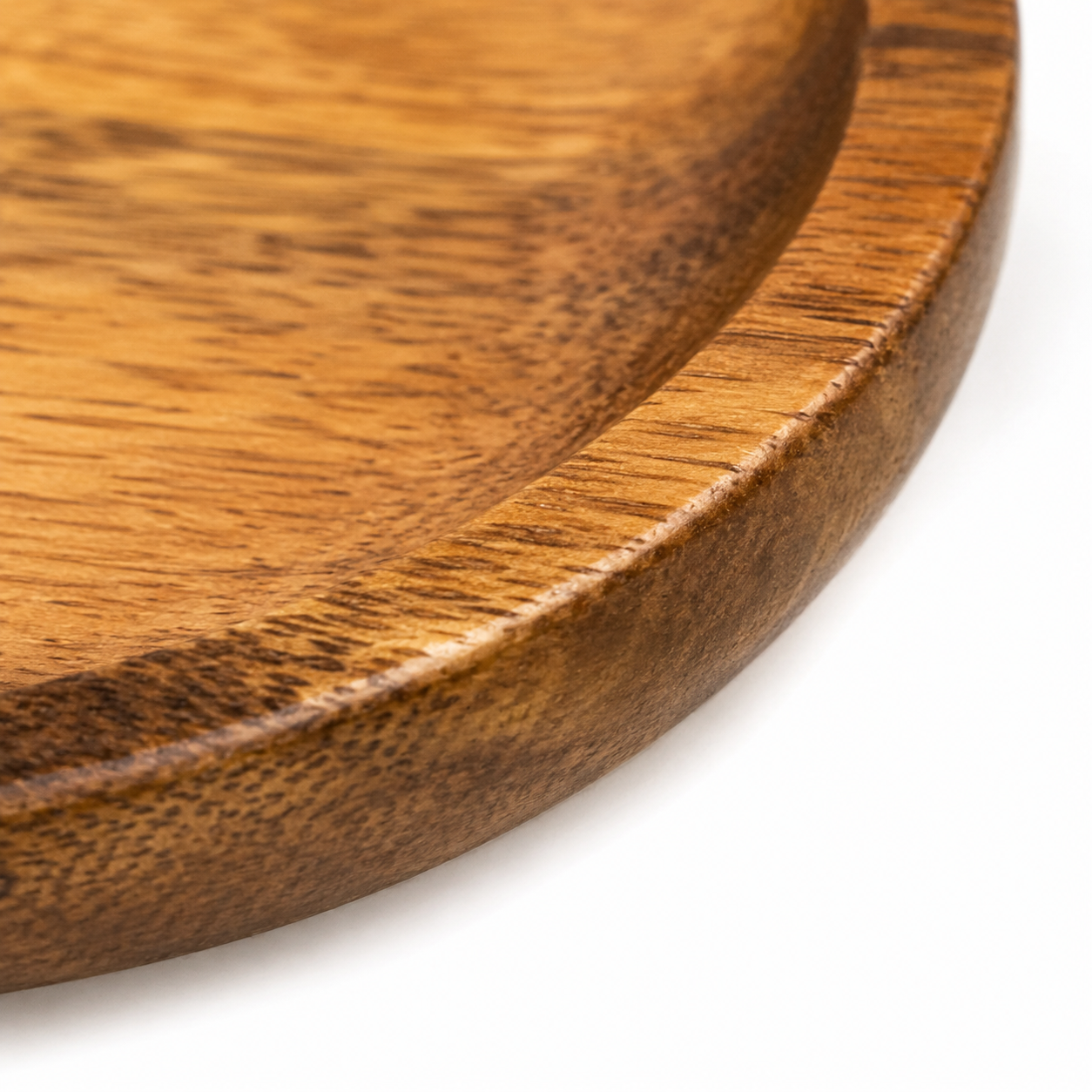Textura de la superficie del plato de acacia