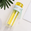 Botella de agua de doble pared con infusor de té integrado: botella reutilizable con aislamiento térmico para bebidas frías y calientes en casa, el