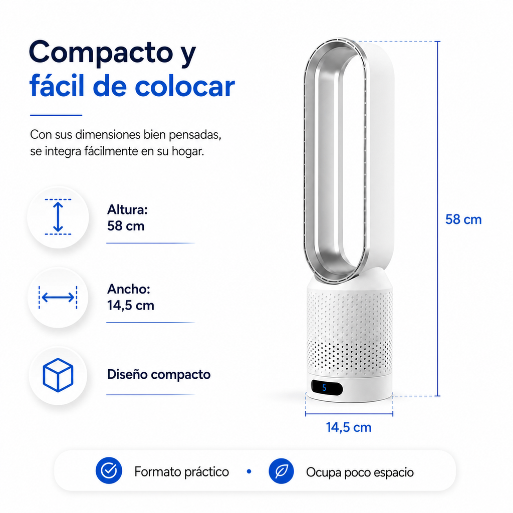 Enfriador de aire 3 en 1 AirPure con purificación UV e ionizador