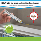 Gel en jeringa contra cucarachas para uso en interiores