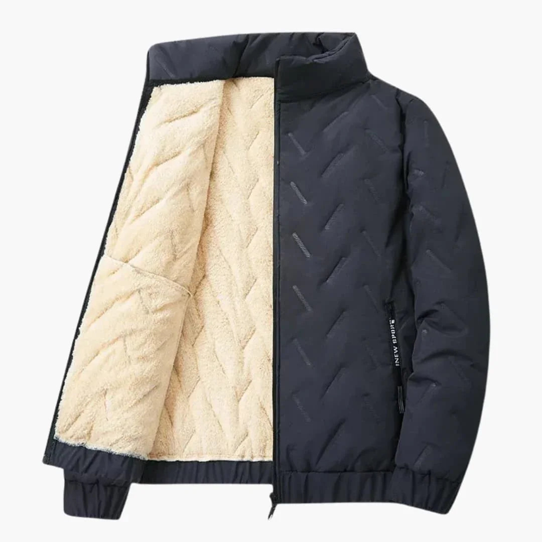 Chaqueta de esquí para hombre con cremallera e interior forrado