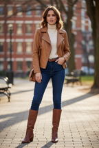 Chaqueta elegante para mujer con corte moderno para un look elegante y seguro.