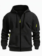 Sudadera con capucha y cremallera para hombre – Sudadera informal para exteriores