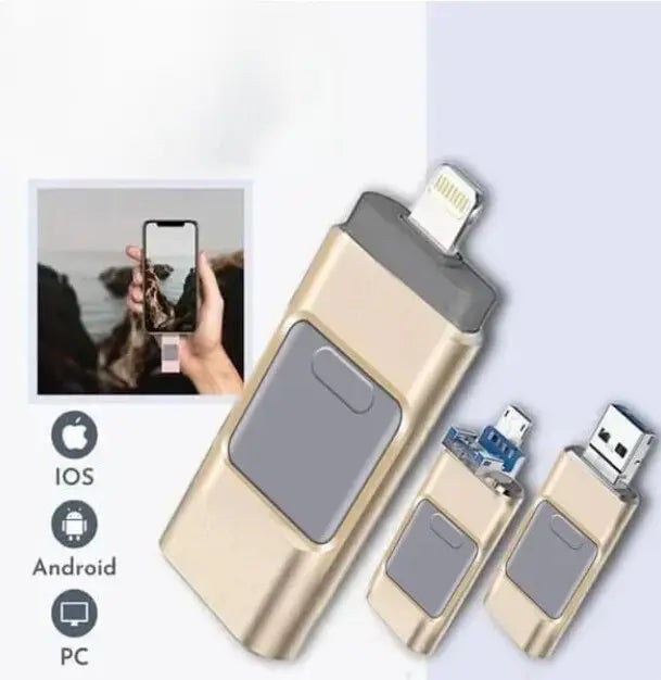 Memoria USB 4 en 1: más espacio de almacenamiento, sin pérdida de recuerdos