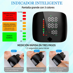 Tensiómetro de muñeca digital con avisos de voz y pantalla LCD