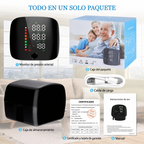 Tensiómetro de muñeca digital con avisos de voz y pantalla LCD