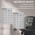 Tensiómetro de muñeca digital con avisos de voz y pantalla LCD