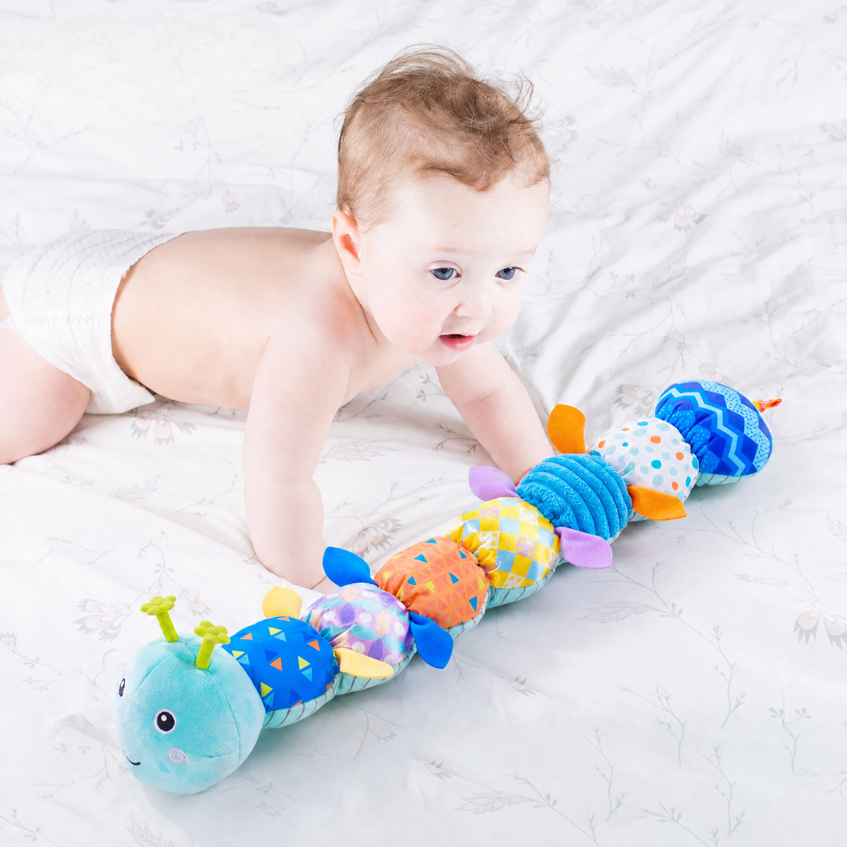 Oruga Interactiva Musical – Juguete Educativo de Peluche para Bebés y Primera Infancia