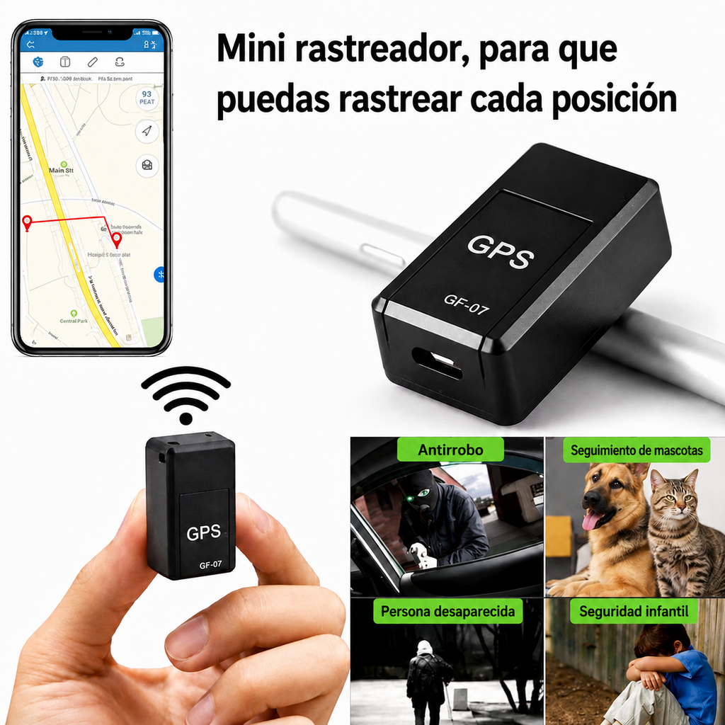 Localizador GPS para coche sin cuota mensual, mini rastreador Locaro