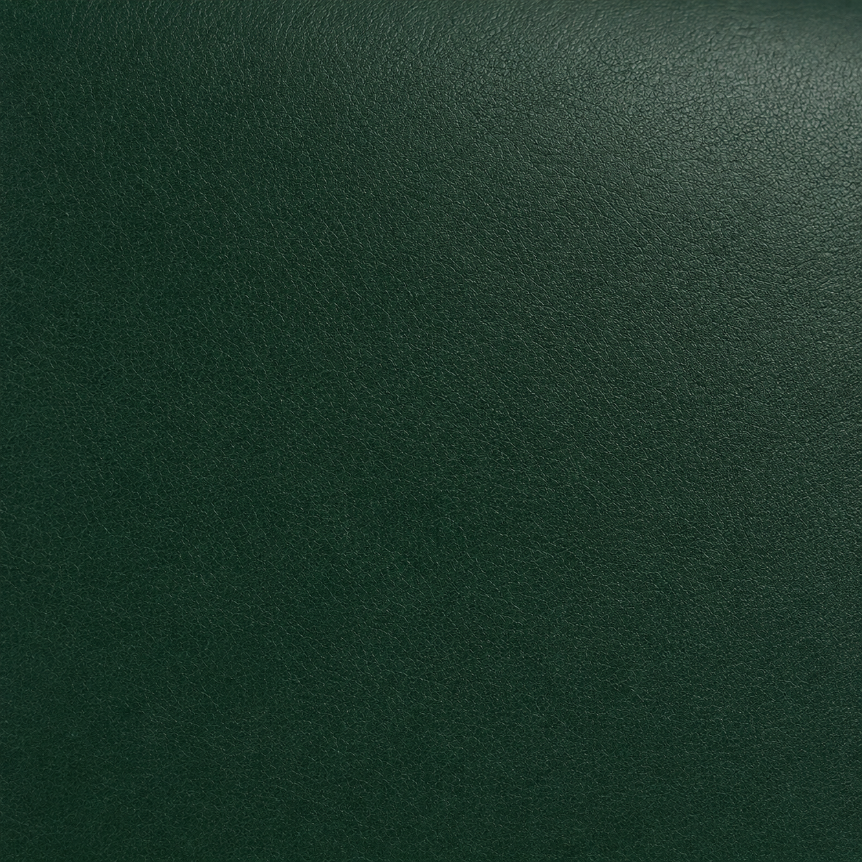 Cartera de cuero verde cerrada mostrando su diseño elegante.