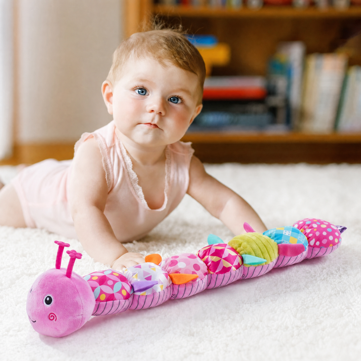 Oruga Interactiva Musical – Juguete Educativo de Peluche para Bebés y Primera Infancia