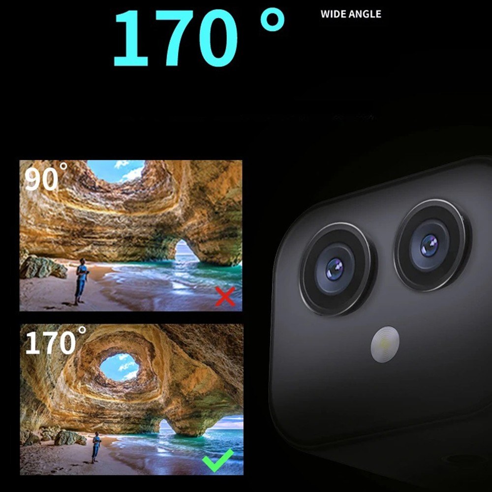 Cámara de vigilancia inalámbrica 4K con cámara de vídeo de 170° e intercomunicador