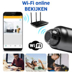 Cámara de vigilancia compacta Full HD 1080p WiFi Nachtzicht met Bewegingsdetectie para Thuisbewaking y Kinderopvang