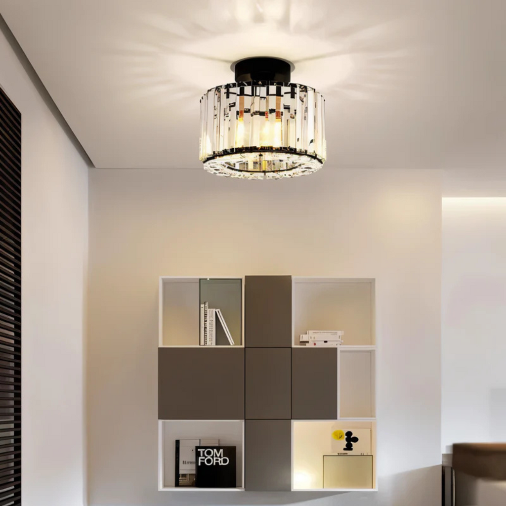 Lámpara de techo de cristal con acabado moderno para sala de estar y dormitorio
