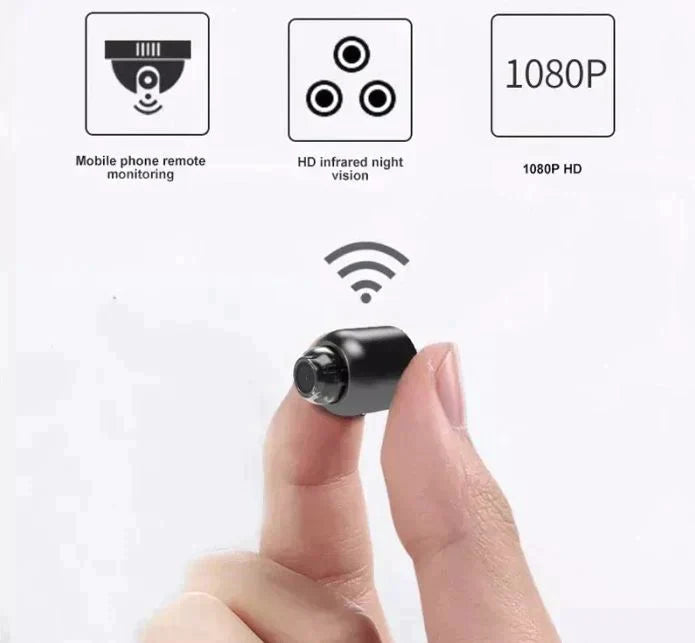 Cámara de seguridad WiFi pequeña con visión nocturna