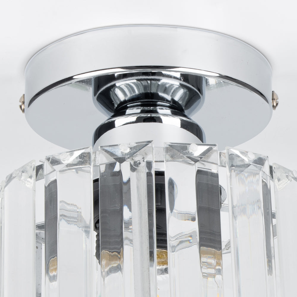 Lámpara de techo Kristal Zwart Zilver Goud E27 Opbouw Modern Hal Woonkamer
