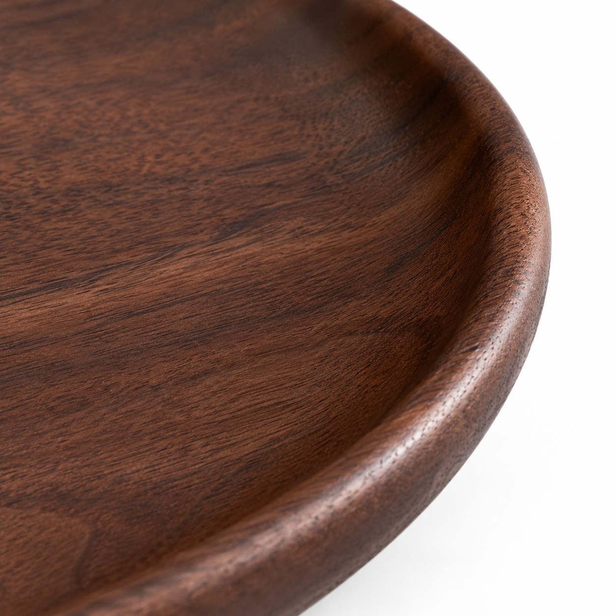 Textura del plato de madera de nogal