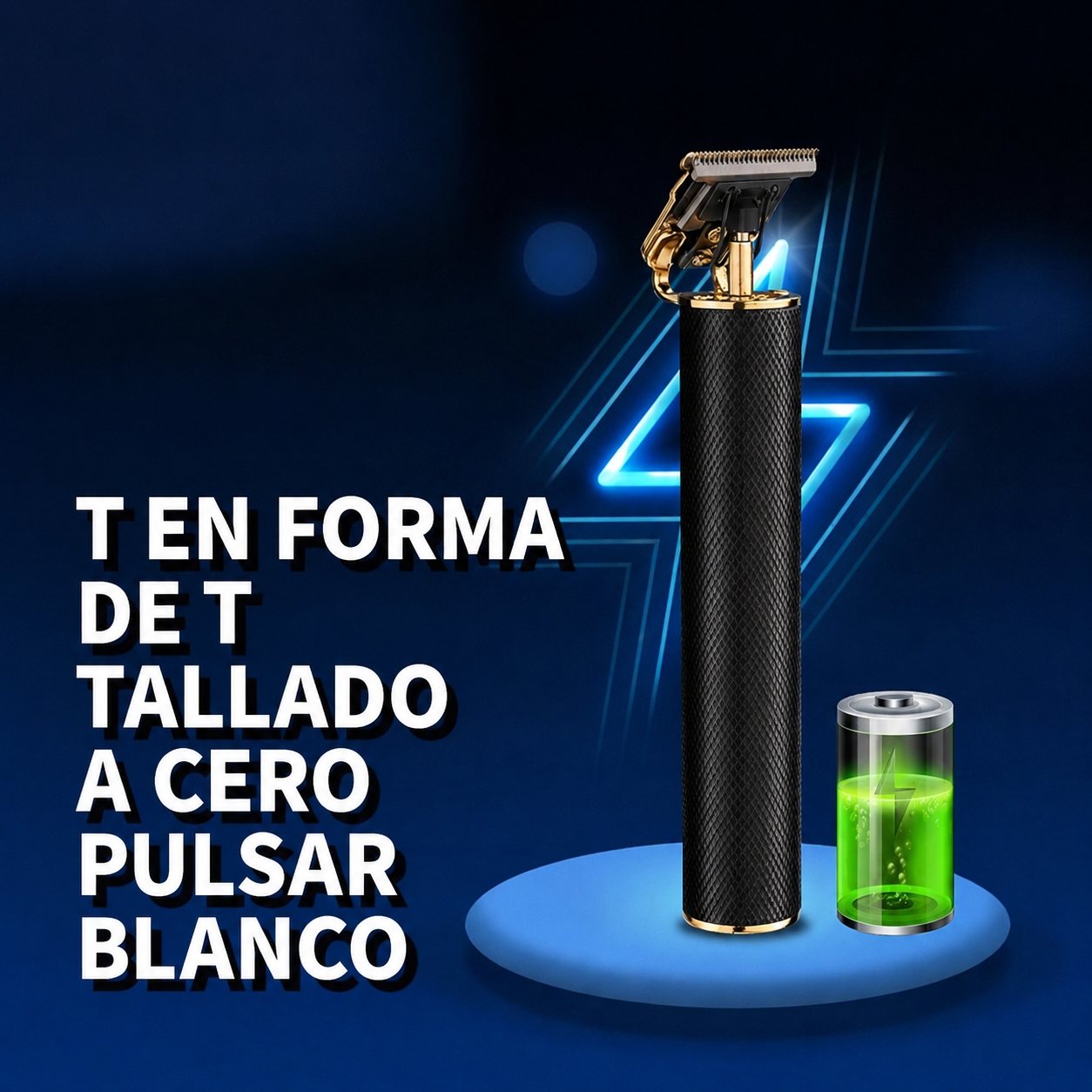 Cortapelos profesional sin cable con cuchilla en T para barba
