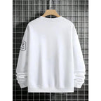 Sudadera cálida para hombre – Cuello redondo relajado, felpa, estilo casual