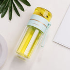 Botella de agua de doble pared con infusor de té integrado: botella reutilizable con aislamiento térmico para bebidas frías y calientes en casa, el