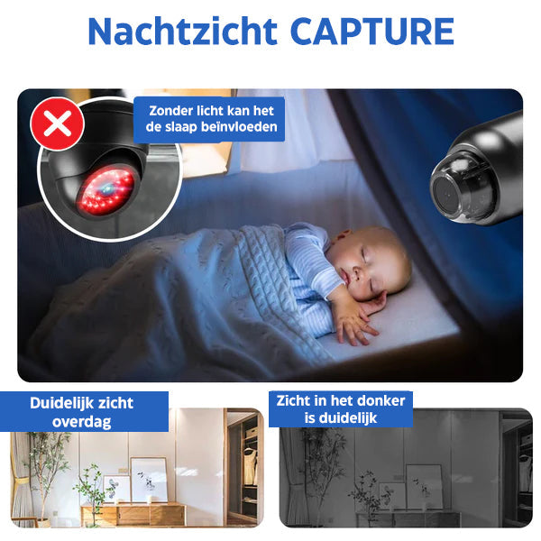 Cámara de vigilancia compacta Full HD 1080p WiFi Nachtzicht met Bewegingsdetectie para Thuisbewaking y Kinderopvang