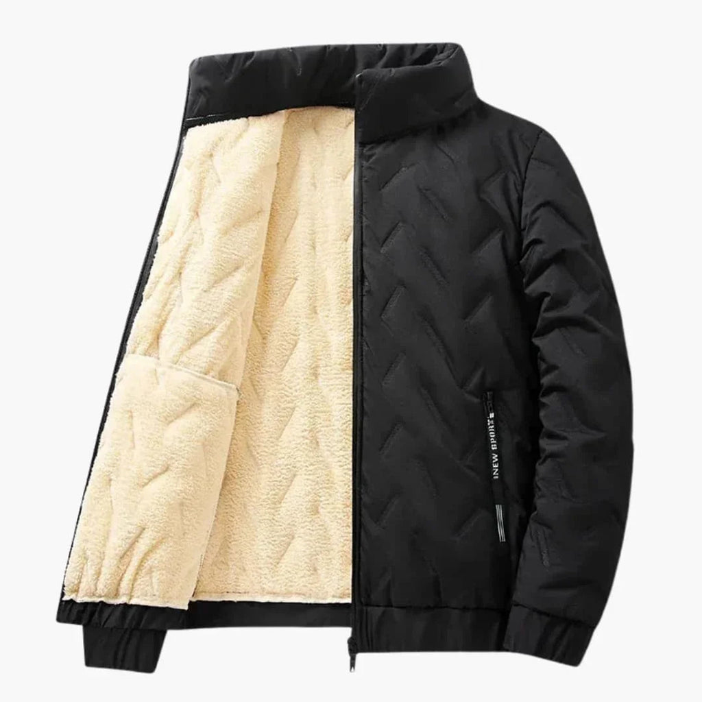 Chaqueta de esquí para hombre con cremallera e interior forrado