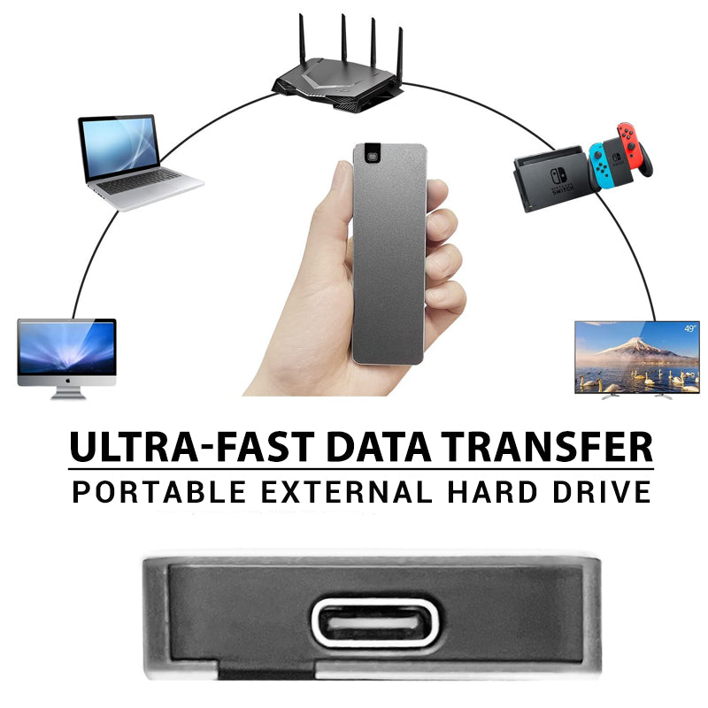 SSD externo Schijf Draagbaar met Aluminium Behuizing Grijs Rood Blauw 1TB 2TB 4TB 8TB Snelle USB 3.2 Gegevensopslag Veilige Data Backup Zakformaat