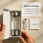 Wasserstoff-Wasserflasche | Cargador USB, dispositivos energizantes y perfecto para dieta, hidratación y bienestar.