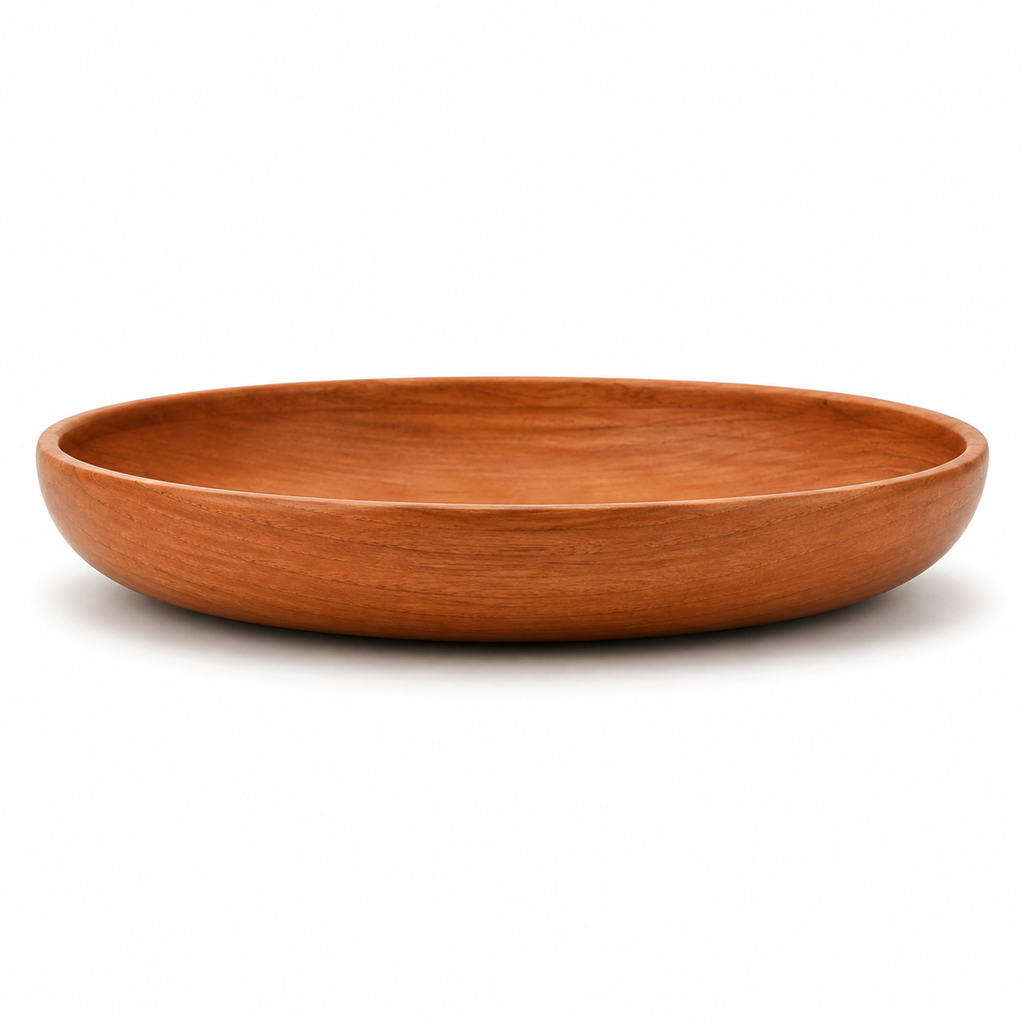 Detalle del acabado del plato de madera