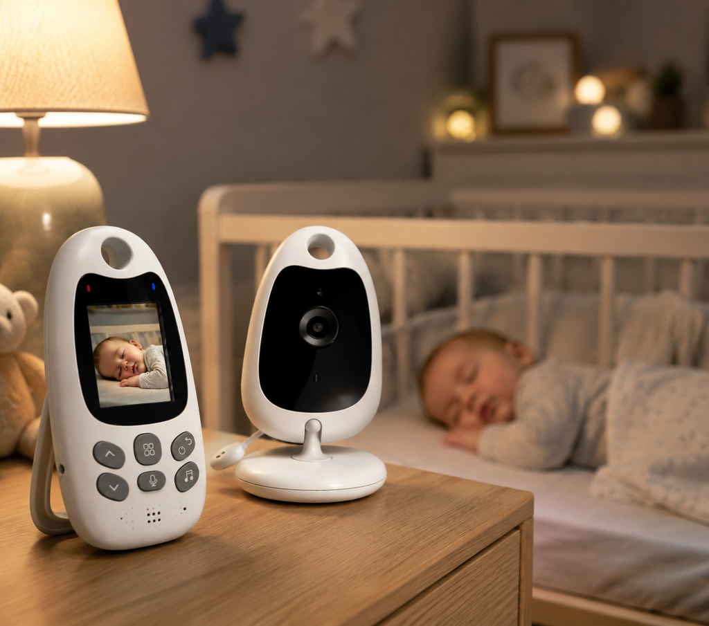 Monitor para bebés con cámara y audio, monitor de video de 3.5 pulgadas con visión nocturna, comunicación bidireccional y alcance de 300 m.