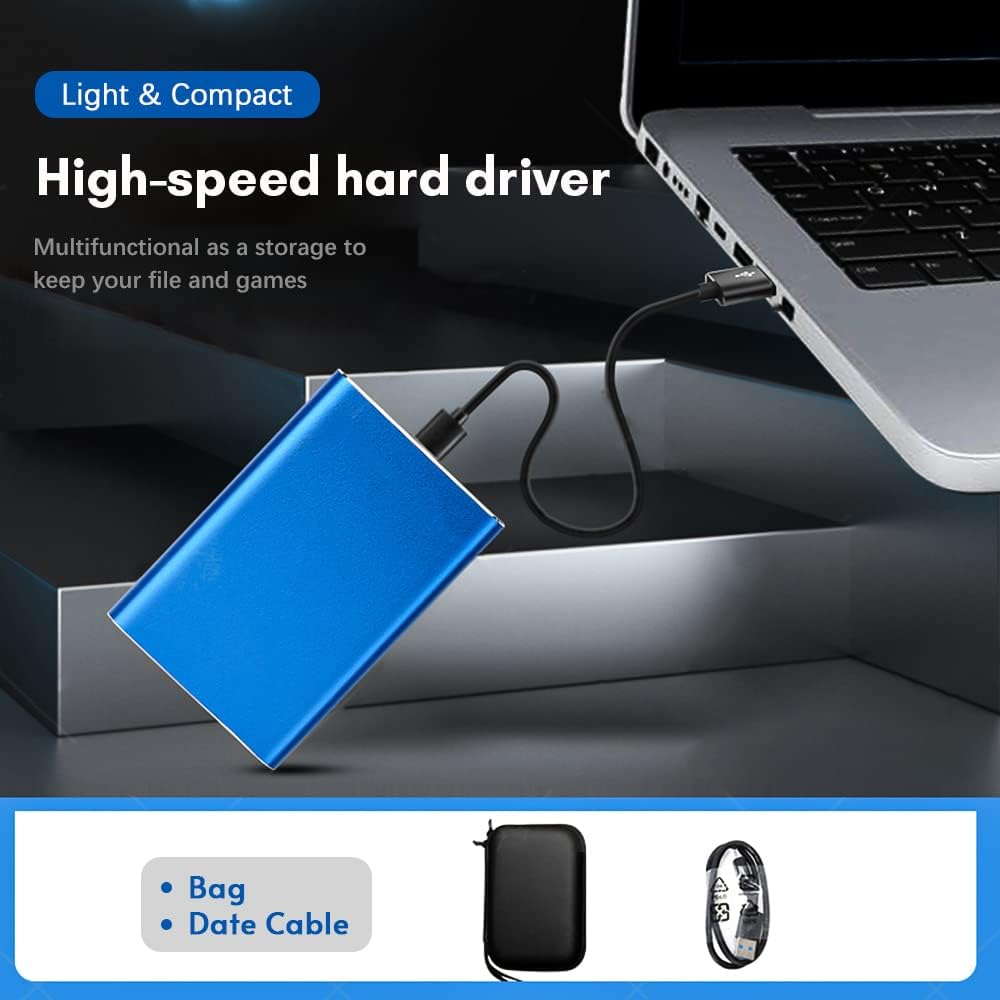 Tragbare 1TB USB 3.0 Festplatte mit Metallgehäuse y High-Speed-Übertragung – Dravero