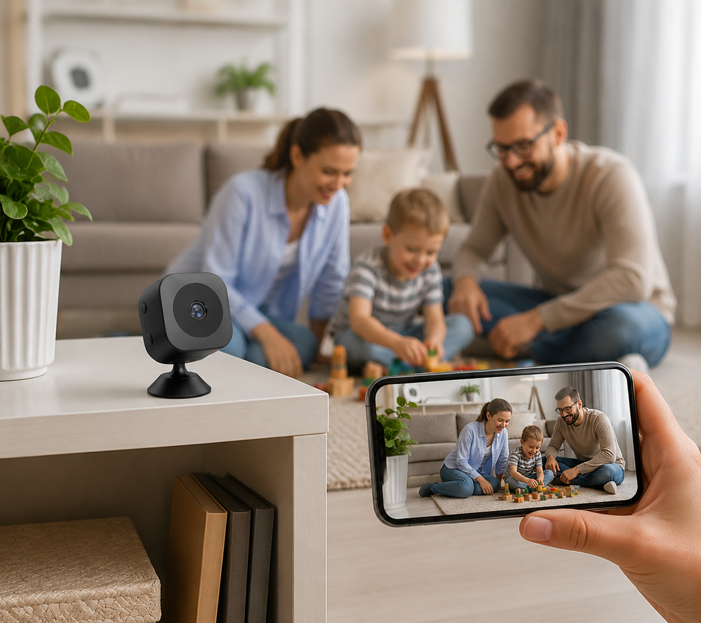 Cámara de seguridad inalámbrica para exteriores, mini cámara de vigilancia con visión nocturna a color y detección de movimiento, cámara WiFi