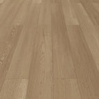 Suelo laminado de madera maciza natural E0 de 49" x 8" de ancho, con sistema de clic y resistente al agua.