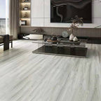 Suelo laminado de madera maciza natural E0 de 49" x 8" de ancho, con sistema de clic y resistente al agua.