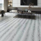 Suelo laminado de madera maciza natural E0 de 49" x 8" de ancho, con sistema de clic y resistente al agua.