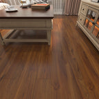 Suelo laminado de madera maciza natural E0 de 49" x 8" de ancho, con sistema de clic y resistente al agua.