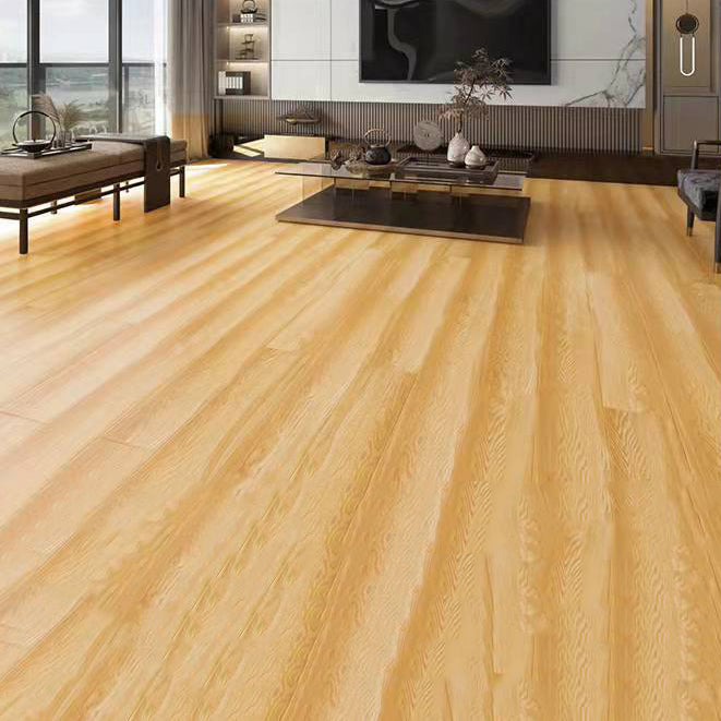 Suelo laminado de madera maciza natural E0 de 49" x 8" de ancho, con sistema de clic y resistente al agua.