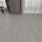 Suelo laminado de madera maciza natural E0 de 49" x 8" de ancho, con sistema de clic y resistente al agua.
