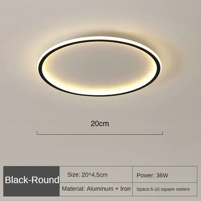 Lámpara de techo redonda de diseño escandinavo, dorada, negra y blanca, 20-50 cm, LED, regulable, de metal y cristal, para salón, dormitorio y comedor