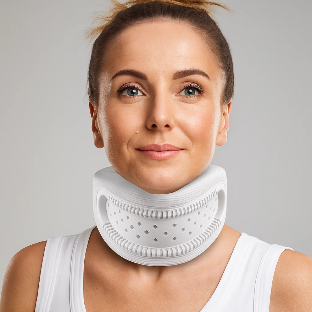 Soporte cervical ligero – Diseño transpirable con acolchado de espuma – Alivio del dolor para la oficina y el sueño