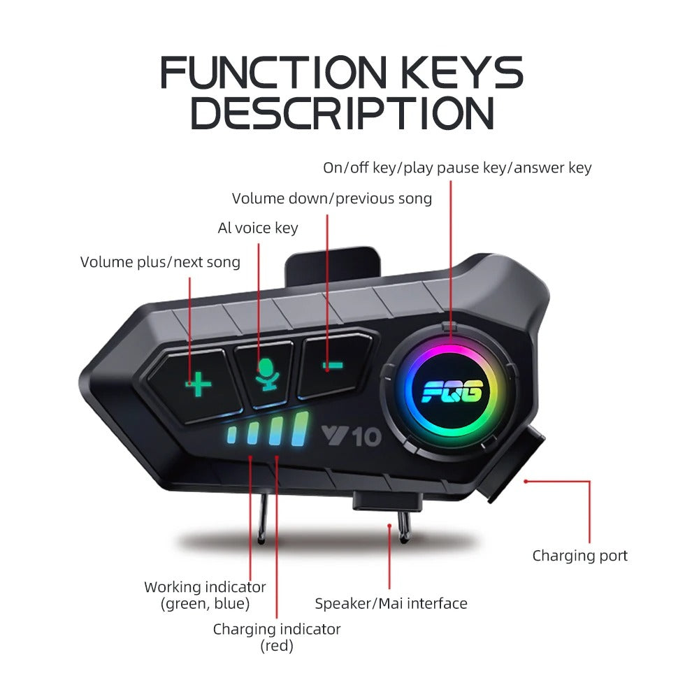 Bluetooth para casco de motocicleta