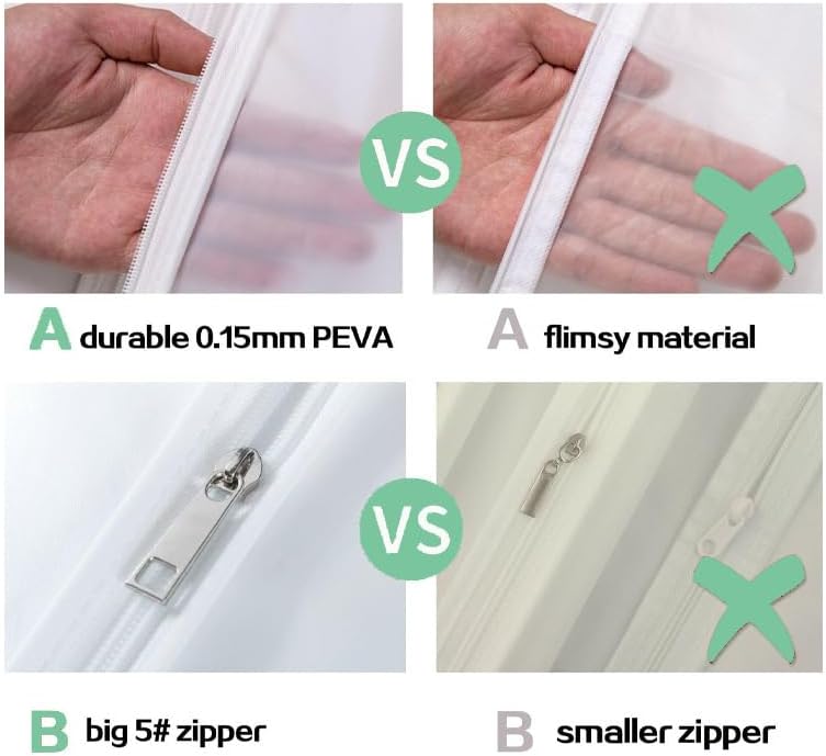 Bolsa para guardar vestidos de novia – Bolsa para ropa a prueba de polvo de tamaño completo con bolsillos para accesorios