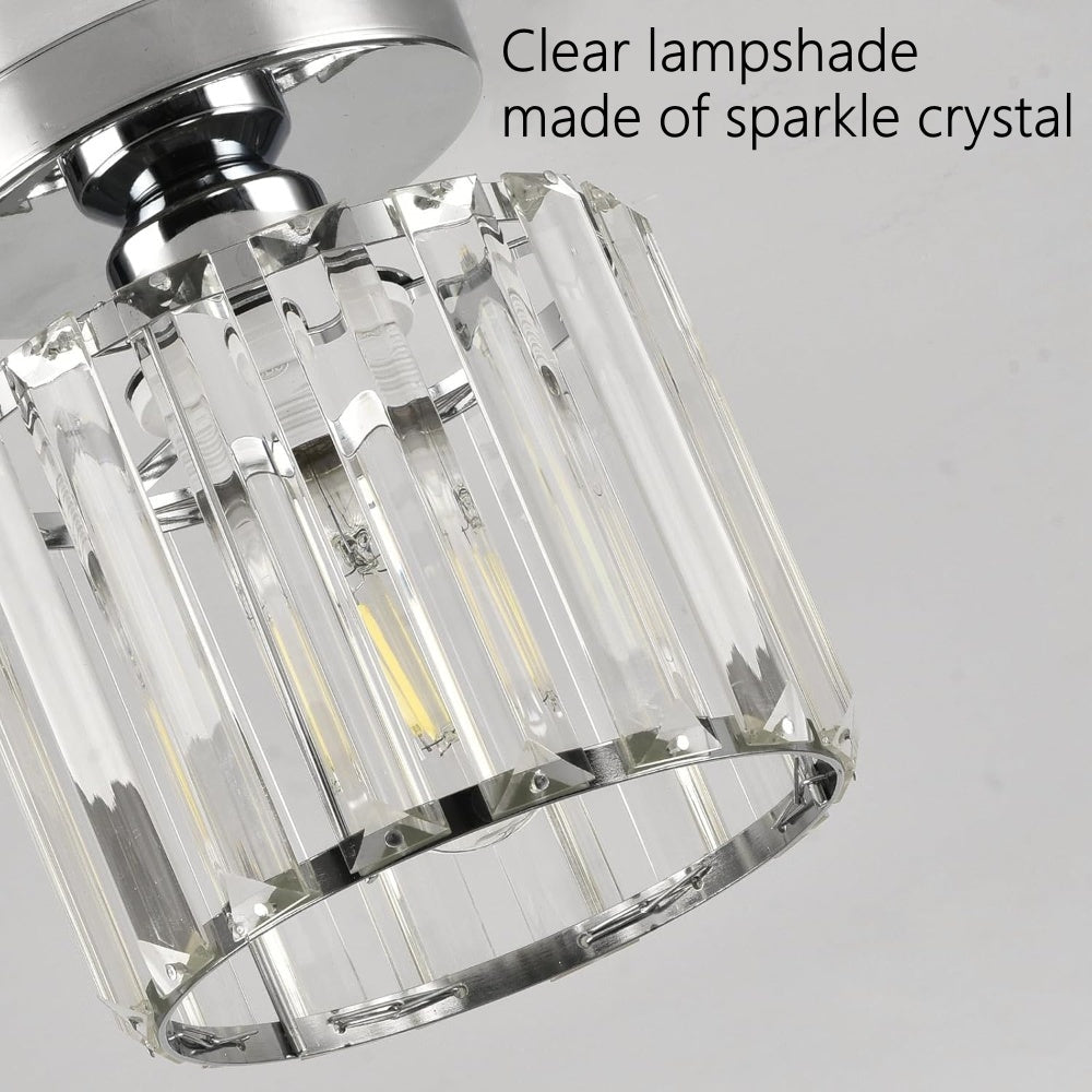 Lámpara de techo Kristal Zwart Zilver Goud E27 Opbouw Modern Hal Woonkamer