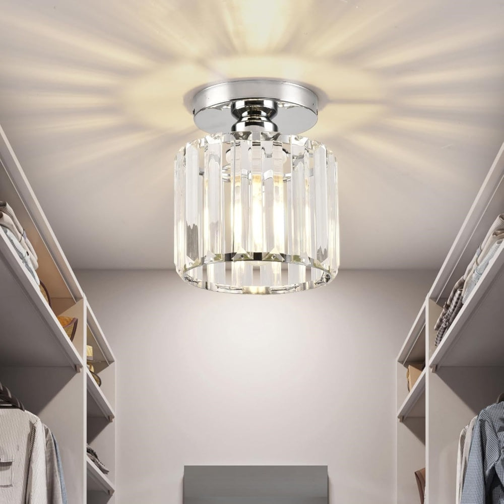 Lámpara de techo Kristal Zwart Zilver Goud E27 Opbouw Modern Hal Woonkamer