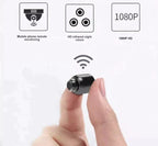 NovaGuard Paquete de 2 minicámaras de seguridad WiFi 1080P HD con visión nocturna de gran angular de 140 grados