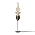 Lámpara de pie de vidrio soplado a mano con racimos de vidrio artísticos – Icono de estilo decorativo con LED integrado – Disponible en dos alturas