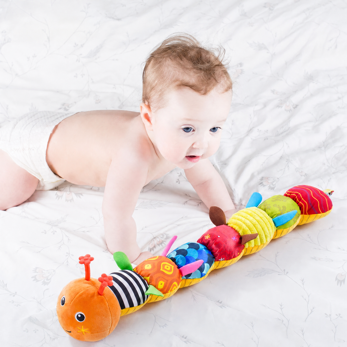 Oruga Interactiva Musical – Juguete Educativo de Peluche para Bebés y Primera Infancia